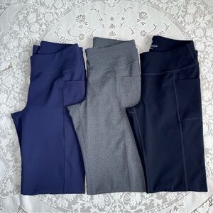 Skechers GOwalk Go Flex High Waisted Active Leggings Bundle 3 pairs size Medium